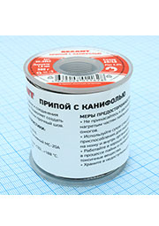 Припой с канифолью ПОС-60 500г,1.0мм, 09-3363