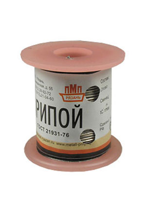 Припой ПОС61 ТР 1.0мм катушка 100г, (СПЕЦ. ФЛЮС СА402)