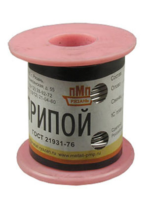 Припой ПОС61 ТР 1.5мм катушка 100г, (СПЕЦ. ФЛЮС СА402)