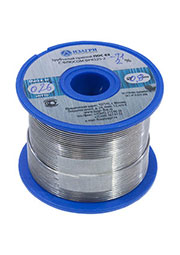 ПРИПОЙ ПОС63 ТР 0.8мм катушка 250г флюс 525-Т2, Sn61Pb39