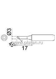 900-MT-3C, Жало для паяльных станций ELEMENT и LUKEY (кроме V6)