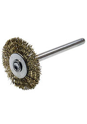 Щетка для микродрели (гравера) плоская металл желт.