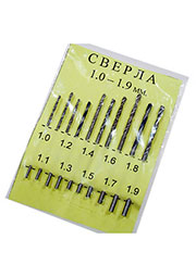 Набор сверл (1.00-1.90) 10шт