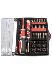 6095E, отвертка с насадками 37 предметов