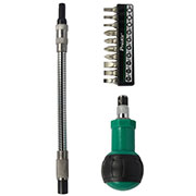 1PK-201, Отвертка с гибким удлинителем и битами (10 шт)