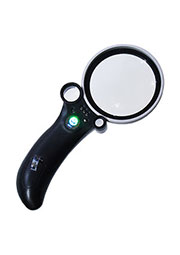 TH-600600BH, Лупа круглая с LED подсветкой, D=75мм, 2.5х/25х/55х, белый