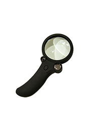 TH-600600B, лупа круглая со светодиодной  подсветкой d=75мм 2.5х/25х/55х