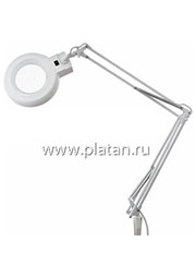 31-0021, Лупа на струбцине круглая настольная 8D с подсветкой