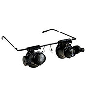 9892A-II, очки с подсветкой, лупа бинокулярная 2х20 крат.