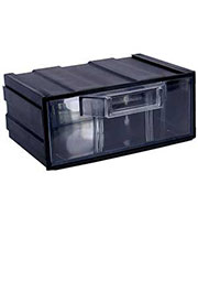 К1 чёрная, кассетница прозрачный лоток 131х107х57мм