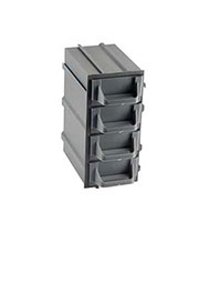 К5-П1 серая, кассетница 4 ячейки 8 секций 49х82х100мм