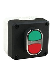 P1C304K20, Пост черно-серый с двойной кнопкой (1НО+1НЗ)