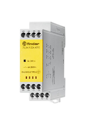 7S.34.9.110.4310PAS, Модульное реле безопасности (реле с принудительным управлением контактами); 3NO