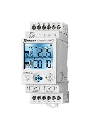 84.02.0.024.0000PAS, Электронный таймер мультифункциональный (25 функций); 2 независимых канала 1CO+