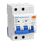 205083, Диф. автомат NB1L 2P B16 30mA тип AC 10kA (54mm)