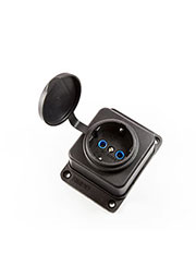 EKS116PG1, Розетка в  резиновом корпусе