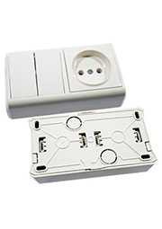 90682068, Выключатель 3 кл  дуб накладной монтаж