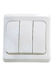 BC10-003B, Выключатель "Этюд" 3-кл СП   10А (белый)