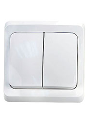 BC10-006B, Выключатель "Этюд" 2-кл СП 10А (белый)