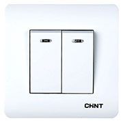 715385, 2-клавишный выключатель с LED-подсветкой 10А 250В