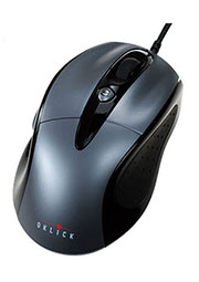 OKLICK 404L, Мышь 800/1600dpi, USB, черно-зеленая