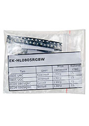 EK-HL0805RGBW, Набор ЧИП-светодиодов, 0805, 4 цвета по 15шт